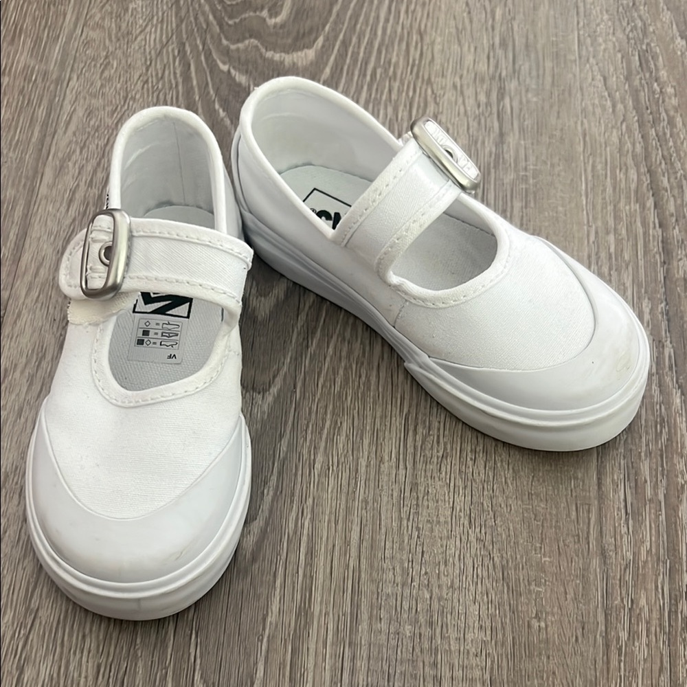 Vans Kids White Mary Jane Shoes